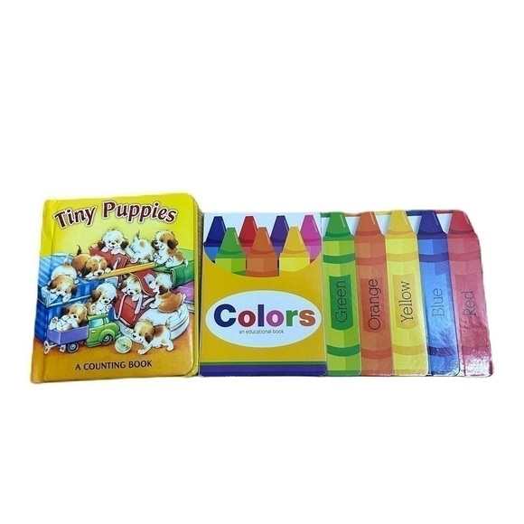Color Counting Recognition Book Bundle Hardcover Tiny Puppies Colors Toddler - Picture 1 of 4